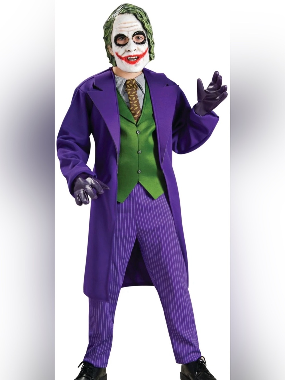 Deluxe Joker Costume Set for Kids Batman The Dark Knight Trilogy Outfit size L